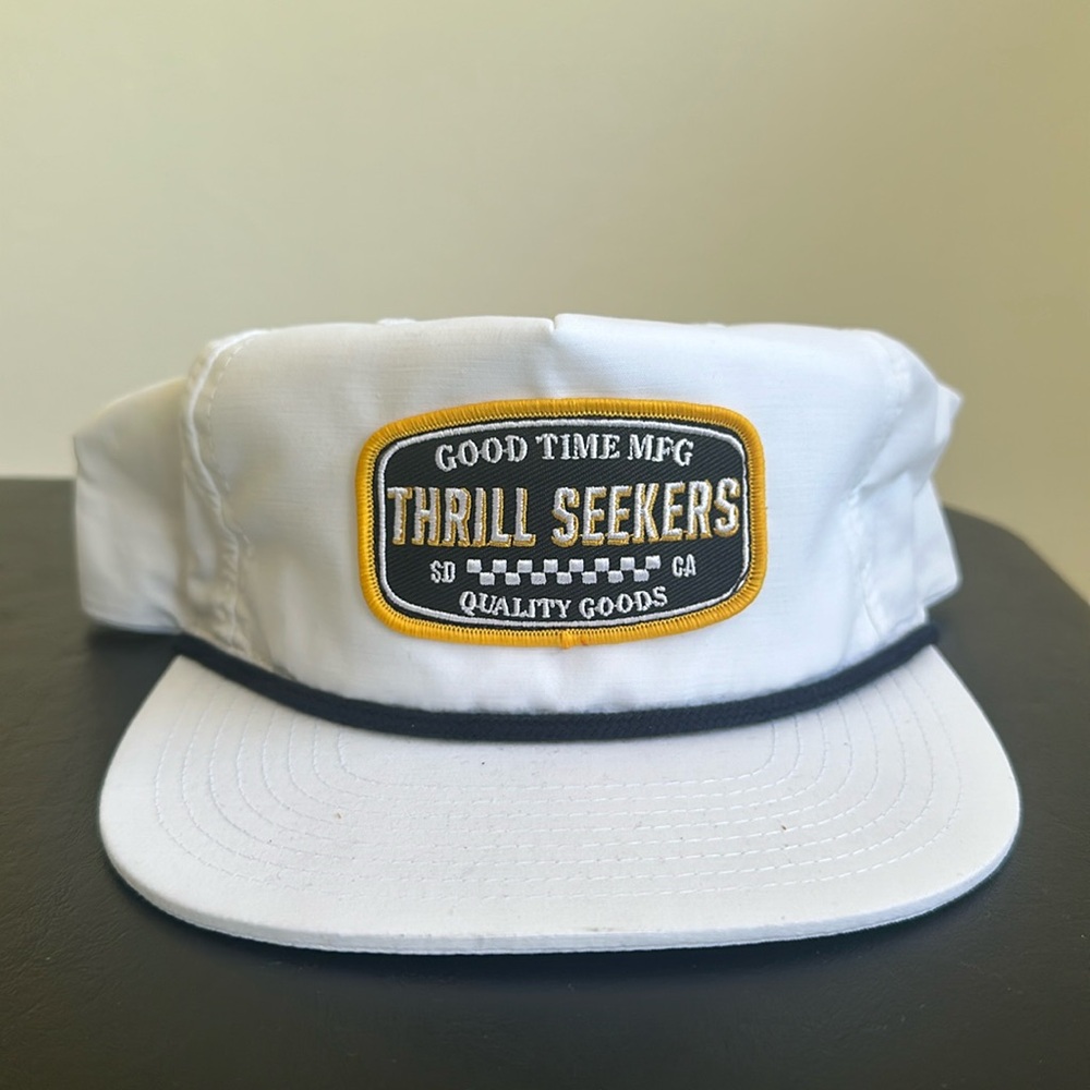 Thrill Seekers , good time Hat. White , Never worn.